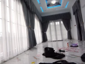 gorden rumah Jakarta sheer modern